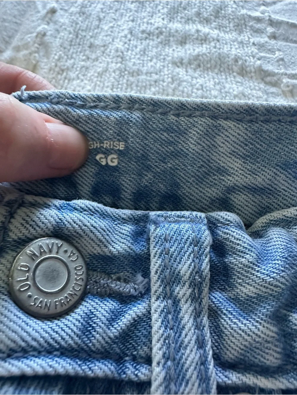 Old Navy Light Blue High-Rise Denim Pants